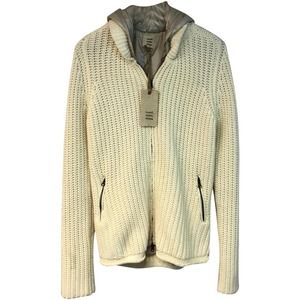 NWT COAST WEBER & AHAUS HOODED BEIGE KNIT CARDIGAN M **MSRP $500
